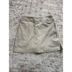 Lady Hagen Women's Tummy Control Pull On Stretch Golf Skort Light Khaki Size 8